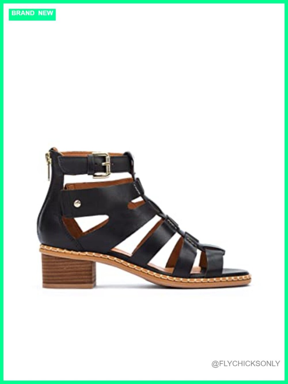 Women's Leather Heeled Sandals Ankle Strap Platform Comfort Dress Shoes